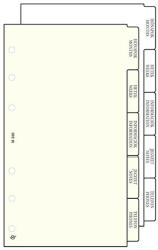 Gyűrűs kalendárium betét SATURNUS M330 elválasztólap sárga lapos (24SM330-CHA)