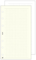 Gyűrűs kalendárium betét SATURNUS M327/F négyzethálós jegyzetlap fehér lapos (24SM327-FEH)
