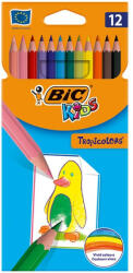 Színes ceruza BIC Kids Tropicolors hatszögletű 12 db/készlet
