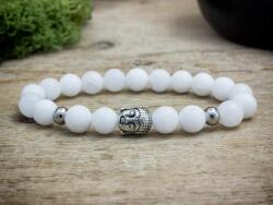 R. M. ékszer Buddha tejkvarc ásvány karkötő (1056RM16)