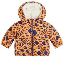 GUESS Шарено яке за бебе момче с букви в оранжево Guess