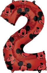 Amscan Balon din folie cifra 2 aniversară - Mickey Mouse 66 cm