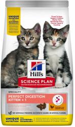 Hill's 2x1, 5kg Hill's Science Plan Kitten Perfect Digestion száraz macskatáp