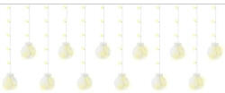 MH Protect Karácsonyi fényfüzér, gömbök 108 LED, meleg fehér