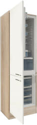 Leziter Yorki 60-as alulfagyasztós hűtős kamra szekrény sonoma tölgy korpusz selyemfényű fehér fronttal (YKAFH60STSF) - leziteronline