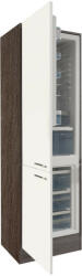 Leziter Yorki 60-as alulfagyasztós hűtős kamra szekrény yorki tölgy korpusz selyemfényű fehér fronttal (YKAFH60YSF) - leziteronline