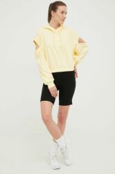 Adidas bluza femei, culoarea galben, neted 9BYY-BLD073_11X