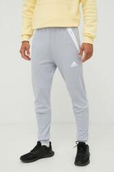 adidas Performance pantaloni de trening barbati, culoarea gri, neted 9BYY-SPM0A8_09X