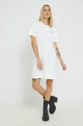 Adidas rochie din bumbac culoarea alb, mini, drept 9BYY-SUD0R3_00X