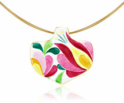  ZEMA Matyó pink porcelán medál 9438-0002/W/Pink