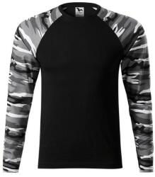 MALFINI Camouflage tricou cu mânecă lungă, grey, 160g/m2