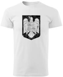 DRAGOWA tricou "emblema natională", alb 160g/m2