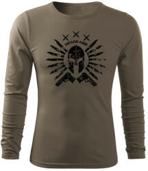 DRAGOWA Fit-T tricou cu mânecă lungă Ares, măsliniu160g/m2