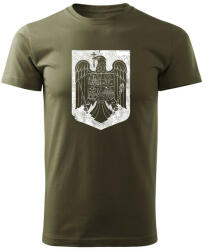 DRAGOWA tricou "emblema natională", oliv 160g/m2