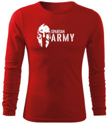 DRAGOWA Fit-T tricou cu mânecă lungă spartan army, rosu 160g/m2