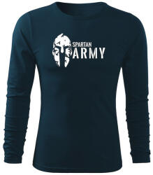 DRAGOWA Fit-T tricou cu mânecă lungă spartan army, albastru închis160g/m2