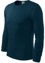 MALFINI Fit-T tricouri cu mânecă lungă, albastru închis, 160g/m2