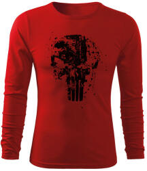 DRAGOWA Fit-T tricou cu mânecă lungă Frank The Punisher, rosu 160g/m2