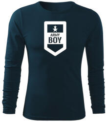 DRAGOWA Fit-T tricou cu mânecă lungă army boy, albastru închis160g/m2