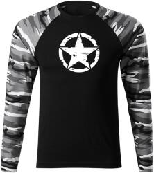 DRAGOWA Fit-T tricou cu mânecă lungă star, metro 160g/m2