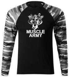 DRAGOWA Fit-T tricou cu mânecă lungă muscle army team, metro160g/m2