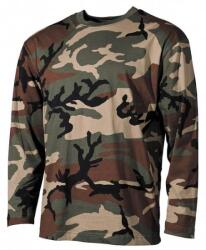MFH Tricou MFH cu mâneci lungi, model woodland, 160g / m2