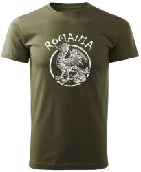 DRAGOWA tricou "dragonul românesc", oliv 160g/m2