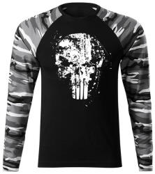 DRAGOWA Fit-T tricou cu mânecă lungă Frank The Punisher, metro 160g/m2