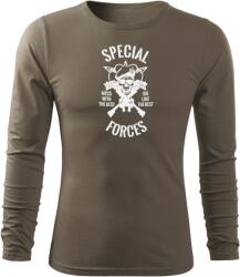 DRAGOWA Fit-T tricou cu mânecă lungă special force, oliv 160g/m2