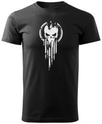 DRAGOWA tricou skull, negru 160g/m2