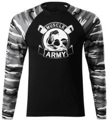 DRAGOWA Fit-T tricou cu mânecă lungă muscle army original, metro160g/m2