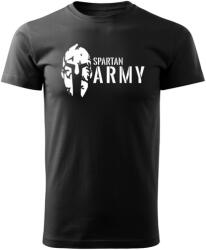 DRAGOWA tricou spartan army, negru 160g/m2