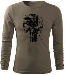 DRAGOWA Fit-T tricou cu mânecă lungă Frank The Punisher, măsliniu160g/m2