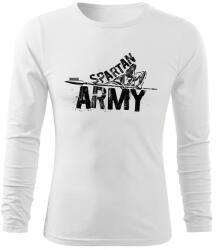 DRAGOWA Fit-T tricou cu mânecă lungă Nabis, alb 160g/m2