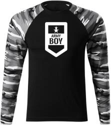 DRAGOWA Fit-T tricou cu mânecă lungă army boy, metro 160g/m2