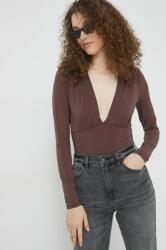 Abercrombie & Fitch body barna, női, sima - barna M