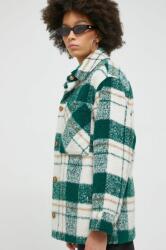 Abercrombie & Fitch rövid kabát női, zöld, átmeneti, oversize - zöld S