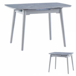 Artium Modern Bővíthető Étkezőasztal Szürke Márványhatású Kerámia Asztallappal 90+25x70 cm. HT-400M (HT-400M_GREY)