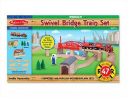 Melissa & Doug 704 Fa vonatok és sínek - vonat és sínek és kiegészítők 47 db (704)