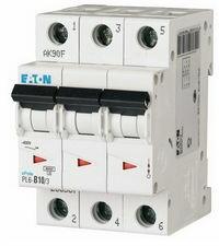 Eaton Kismegszakító 3P 10A B-jelleg 400V AC 6kA/60898 3M PL6-B10/3 EATON - 286587 (286587)