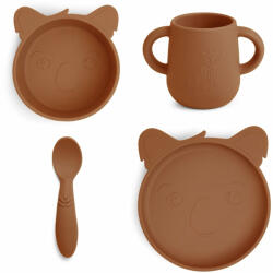 Nuuroo Set din silicon pentru masa copilului - Likke - Koala - Caramel Cafe - Nuuroo Set pentru masa bebelusi