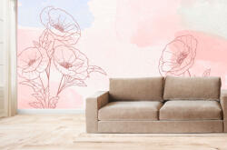 4 Decor Fototapet autocolant - Watercolour artwork with flowers - beestick-deco - 79,90 RON