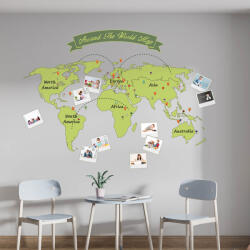 Walplus Sticker Around the World Map