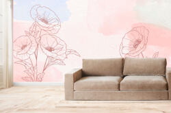 4 Decor Fototapet autocolant - Watercolour artwork with flowers - beestick-deco - 384,00 RON