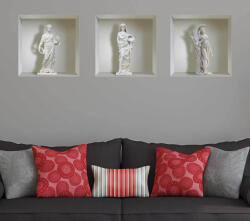 4 Decor Sticker cu efect 3D - Statuete