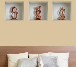 4 Decor Sticker cu efect 3D - Abstracte