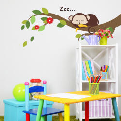 Walplus Sticker Sleeping Monkey and Tree Branch