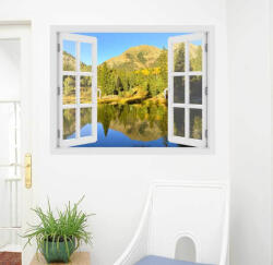 4 Decor Fereastra cu efect 3D - Linistea muntilor in Colorado - 119x93 cm