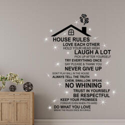 Walplus Rooftop House Rules - English and Swarovski crystals