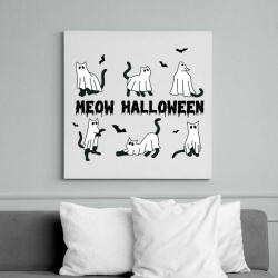 printfashion Meow Halloween - Vászonkép - Fehér (8757369)